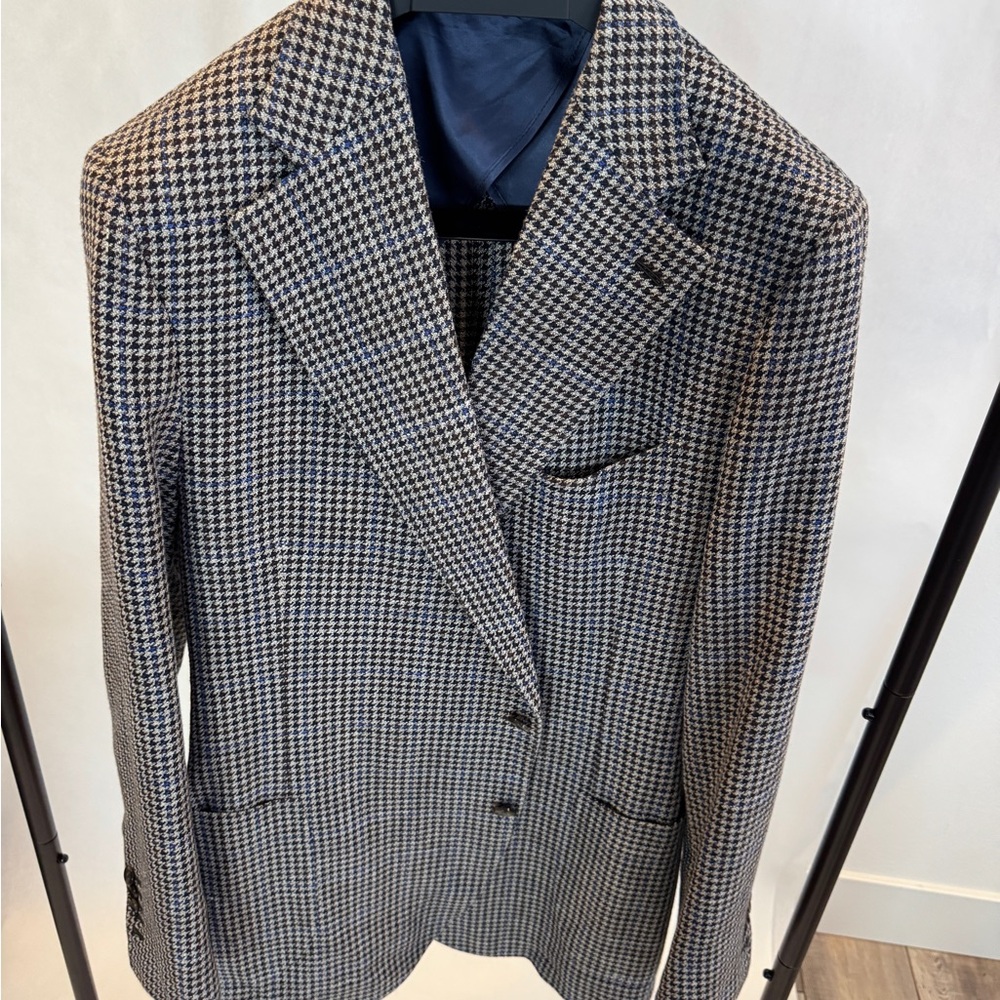 Suitsupply Black and White Checkered Blazer